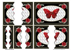 Butterfly and Roses Wavey Edge Side Stacker