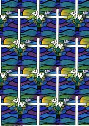 Easter Stained Glass Window Background