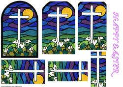 Easter Stained Glass Window Pyramid