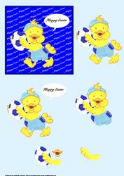 Easter Football Chick Step by Step