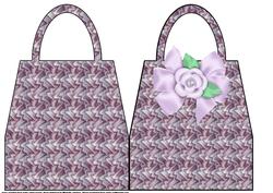 Purple Handbag Shaped Card