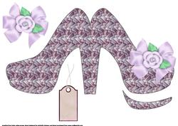Purple Shoe Shaped Card