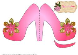 Pink Shoe Shaped Card