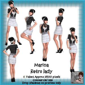 6 Marina Retro Lady Poser Tubes