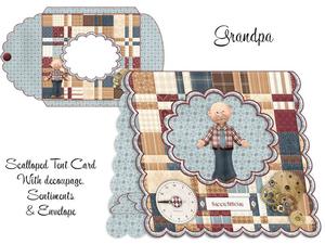 Grandpa Scalloped Tent Card (multi Use) Kit