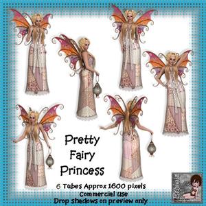 6 Pretty Princess Fairy Poser Tubes