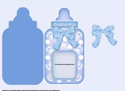 Photo Baby Boy Bottle Shaped Card
