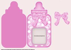 Photo Baby Girl Bottle Shaped Card