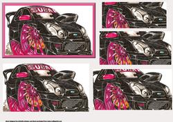 Pink & Black Subaru Pyramid