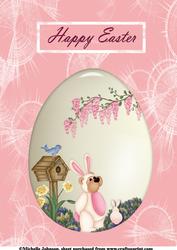 A4 Cute Easter Rabbit Card