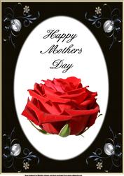 A4 Mothers Day Rose Card