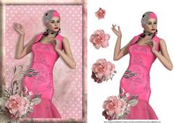 1920's Lady in Pink Card Front