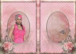 1920's Lady in Pink Insert