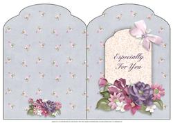 Purple Posies Scalloped Top Quick Card