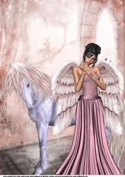 A4 Angel and Pegasus Card