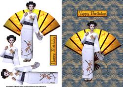 Oriental Lady Card Front