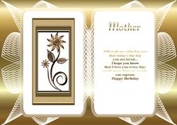Brass Flower Mother Birthday Insert