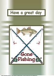 A4 Gone Fishing Card