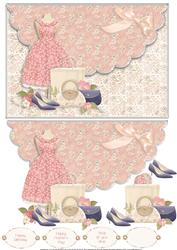 Retail Therapy Scalloped Faux Envelope Card