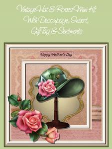 Vintage Hat and Roses Mini Kit