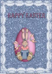 A4 Cute Easter Rabbit Card