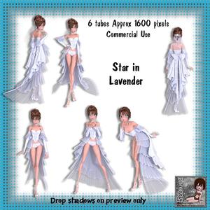 6 Star in Lavender Poser Tubes