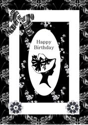 A4 Monochrome Cameo Card 2