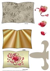 Anniversary or Wedding Book Sheet with Stand and Decoupage