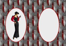 Black and Red Elegance Art Deco Insert 1