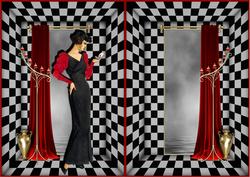 Black and Red Elegance Art Deco Insert 2