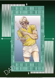 A4 Dad Rugby Guy Card