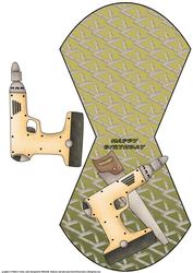 DIY Drill Tools Male Birthday Wobble Card