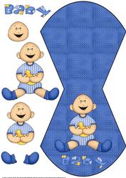 New Baby Boy Wobble Card