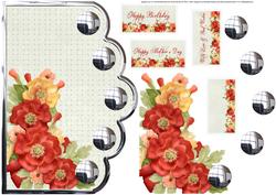 Pretty Poppies Scalloped Edge Card