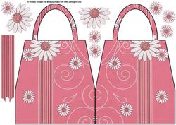 Daisy Flower Handbag Shaped Card