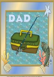 A4 Dad's Gone Fishing Card