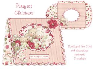 Purrfect Christmas Scalloped Tent Card Kit