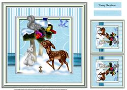 Christmas Animals 7.5x7.5 Topper
