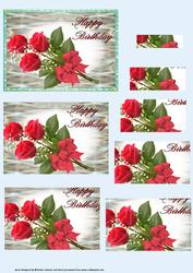 Red Rose Bouquet Birthday Pyramid