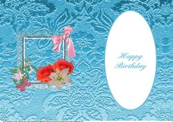 Roses and Lily Birthday Insert