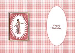 Vintage Pin Up Girl Birthday Insert