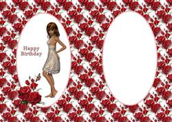 Girl and Roses Insert