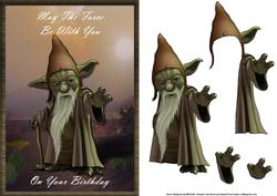 Yoda's May the Force Be with You Card Front