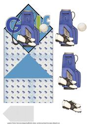 I Love Golf Male Diamond Top Card