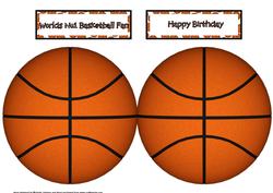 No1 Basketball Fan Shaped Card