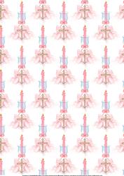 Girls Christening Candle Background