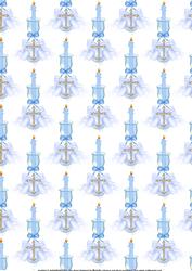 Boys Christening Candle Background