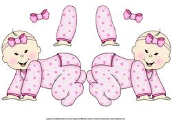 New Baby Girl or Girls 1st Birthday Shaped Card
