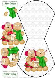 Gingerbread Christmas Carol Wobble Card