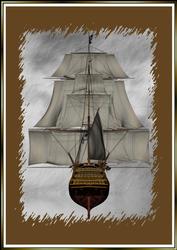 Hms Victory Ship A4 Card